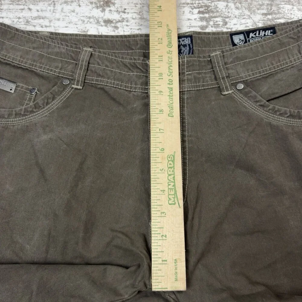 Kuhl Revolvr Hiking Pants Men 36x29 Brown Vintage Patina Dye Trail Workwear Gorp